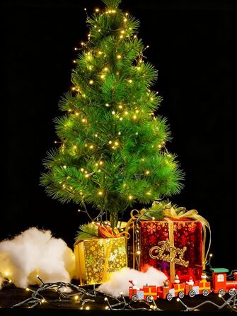 Льодогенератор WISD 23м, 200 LED, теплий білий, 12 режимів, таймер, для прикраси ялинки, балкона, кімнати, саду