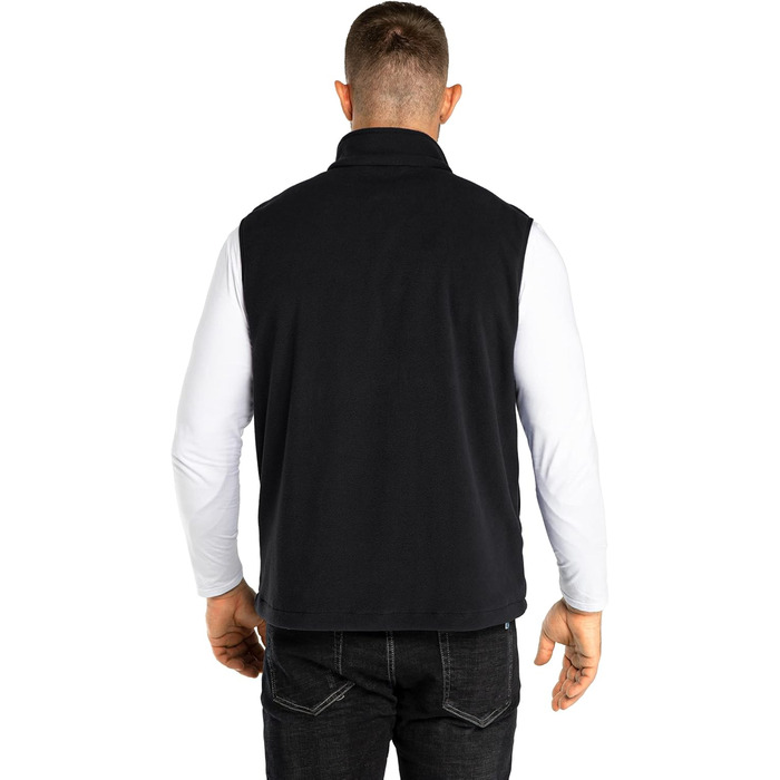 Чоловіча флісова жилетка 33000ft - ультралегка, без рукавів, з кишенями та блискавкою, чорна