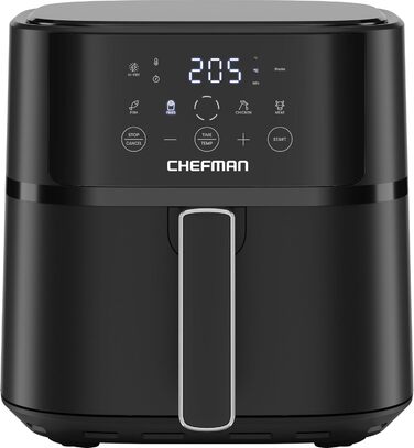 Фритюрниця Chefman 5.7L з Hi-Fry технологією, чорна: швидка, компактна, з антипригарним покриттям та сенсорним керуванням