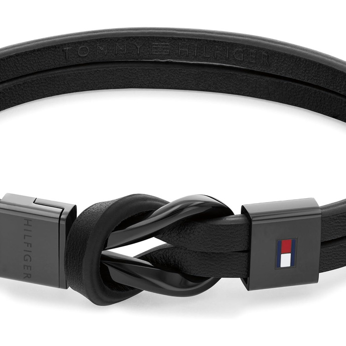 Браслет шкіряний чоловічий Tommy Hilfiger чорний 2790442