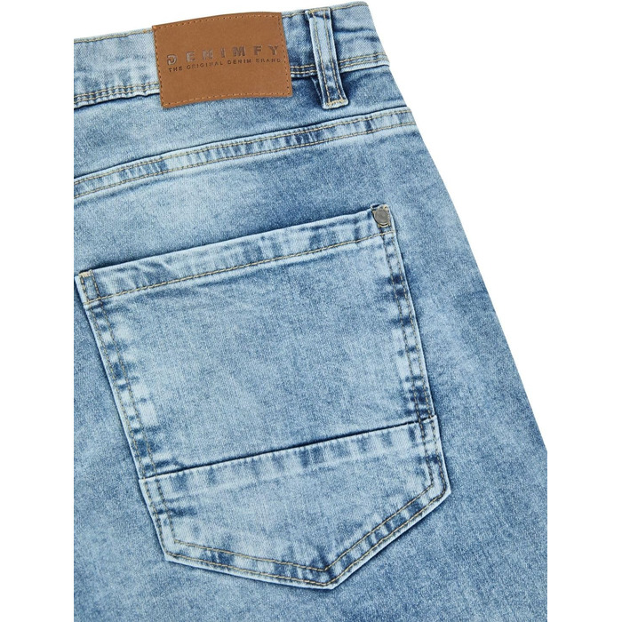 Чоловічі джинси DENIMFY Stretch Straight Fit Miro - бавовна, денім, синій, чорний, сірий (30-42 розміри)