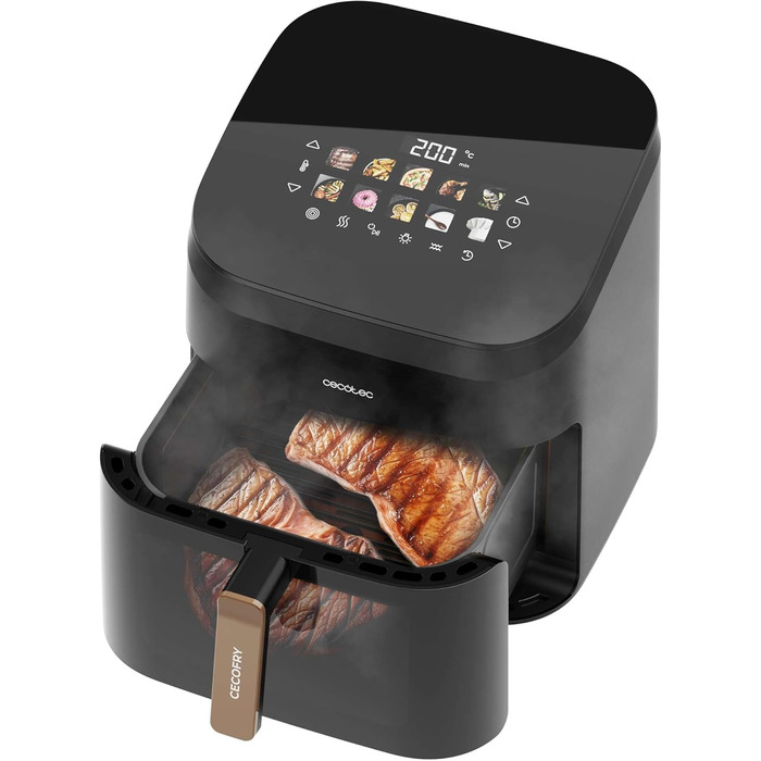 Фритюрниця Cecotec CecoFry Advance Double 9 л: цифрова, без олії, з подвійними кошиками та технологією PerfectCook