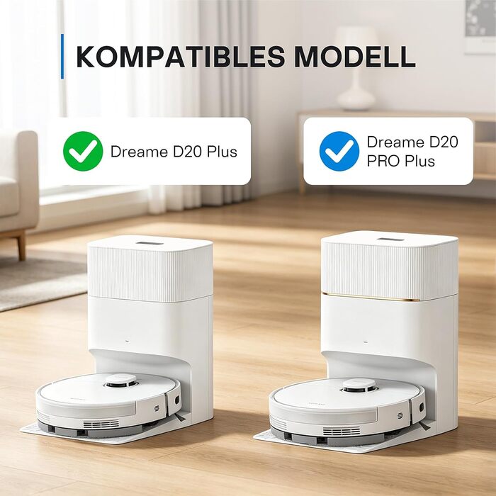 Комплект аксесуарів TriCut для роботів-пилососів Dreame L10s Ultra Gen 3 / L50 Ultra / X40 Ultra / L40 Ultra / X40 Master / Mova P50 Pro Ultra: 6 пилозбірників, 4 бічні щітки, 4 серветки для вологого прибирання, 4 фільтри, 1 основна щітка (D20)