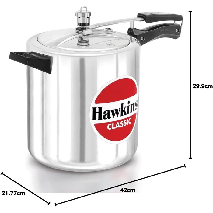 Швидковарка Hawkins Classic CL40 з алюмінію, 4 л, компактна, срібна