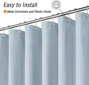 Завіса для душу Gibelle 183x213 см, вафельний малюнок, текстиль, водонепроникна, для прання, фіолетова