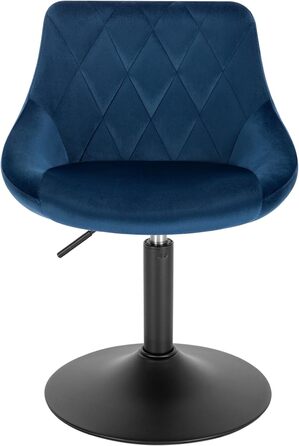 WOLTU Adjustable Swivel Bar Stool with Backrest - Dark Green Velvet Padded Chair