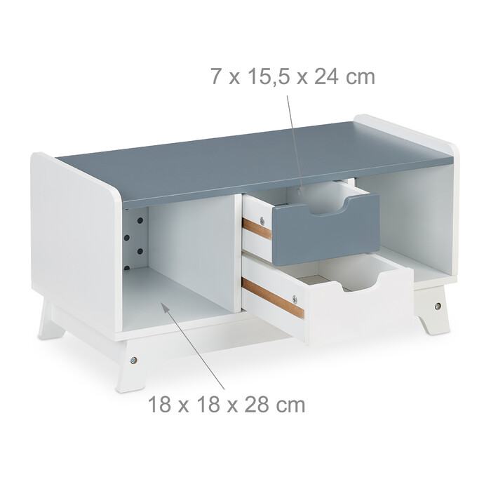 Relaxdays Children's Shelving Unit, 4 Compartments