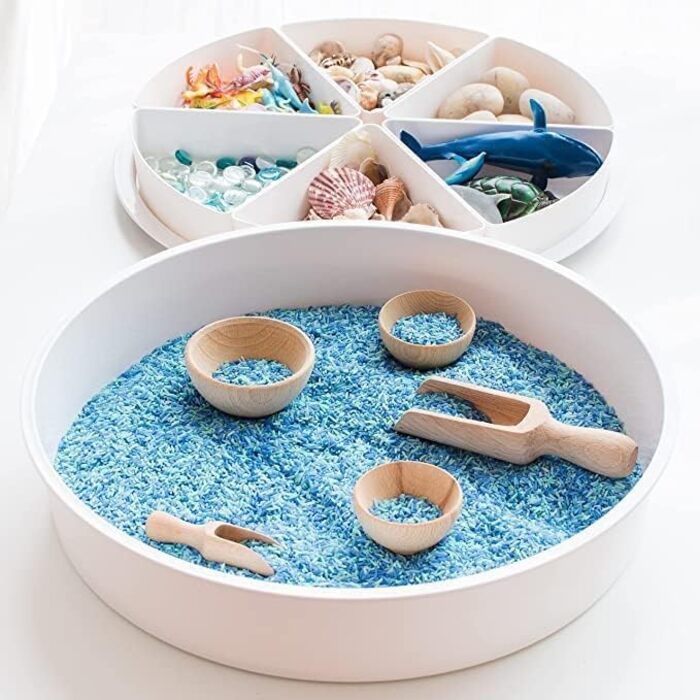 Inspire My Play - Tuff Tablet with Lid - Messy Play Tray for Toddlers - Sensory Play Bowls for Kids - Developmental Sensory Toy for Children with Disabilities