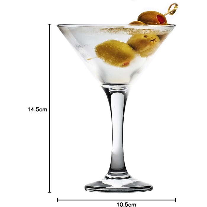 Бокали для Мартіні Rink Drink 175 мл (24 шт) - Стильні келихи для коктейлів, джину, вина та шампанського для вечірок та ресторанів