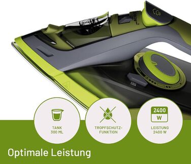 Праска Imetec Intellifast з керамічною підошвою Diamond, технологія Intelli System, автоматичне налаштування температури та пари, захист від накипу, 2400 Вт, 1.9 м кабель