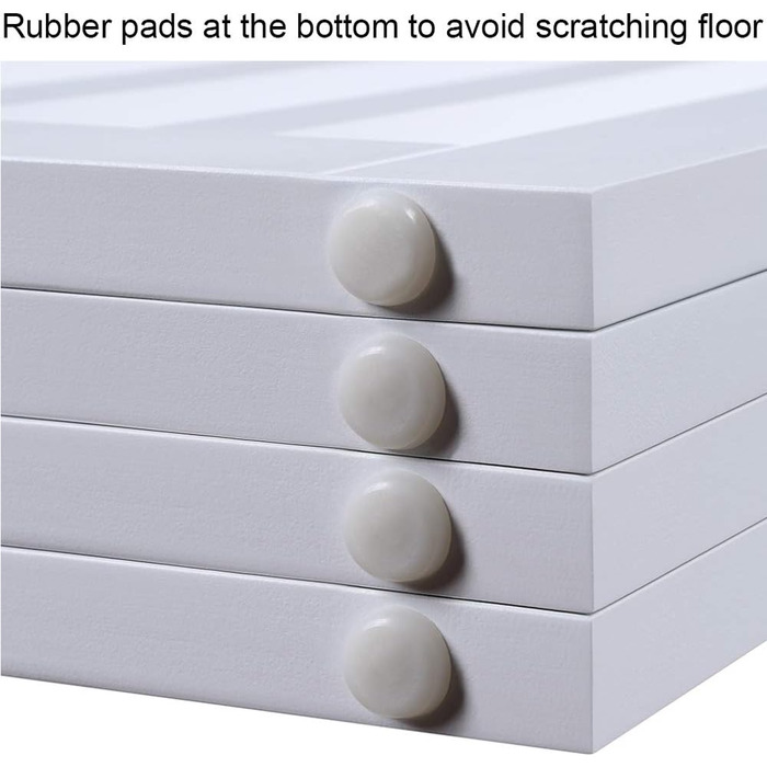 Захист для собак Unipaws: відбійник для сходів, без свердління, дерев'яне дитяче огорожа, розкладне, для каміна, з ніжками, білий (4 елементи, 91 см)