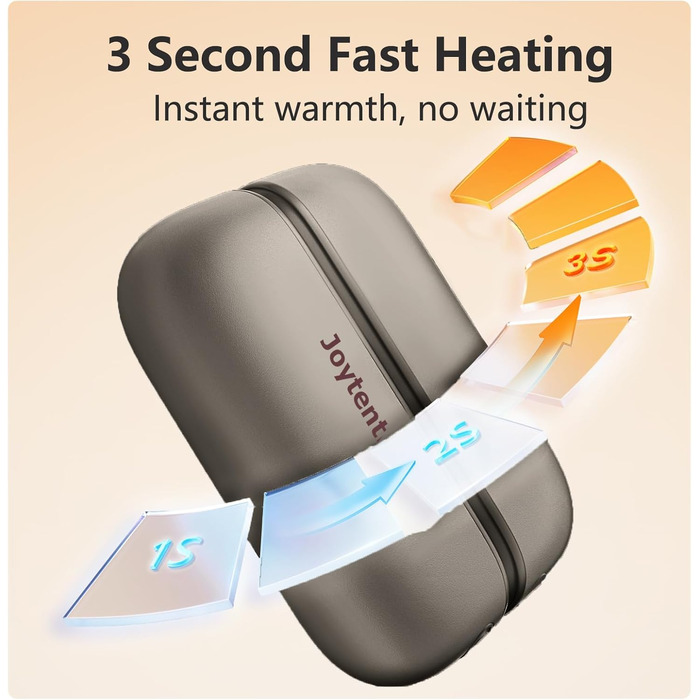 Електричний грієчка для рук та кишеньковий грієчка 10000mAh 2-в-1. Магнітний, 3 режими нагріву. Для активного відпочинку, кемпінгу, подарунок. Металевий сірий.