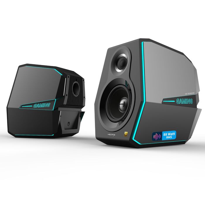 Edifier G2000 Bluetooth-колонки для геймінгу з RGB-підсвічуванням та 3 режимами звучання. Підключення: Bluetooth, USB (звукова карта), 3.5mm jack. (Чорний)