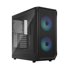 Корпус для ПК Fractal Design Focus 2 Black з темним склом та сітчастою передньою панеллю (RGB)