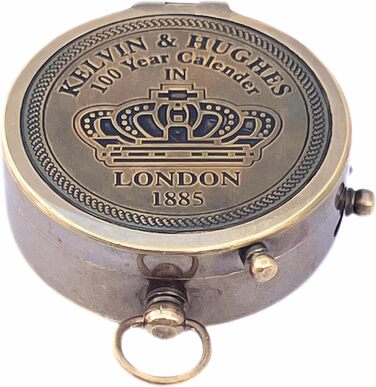 Royal Kelvin & Hughes Marine Direction Instrument - Vintage Brass Navigational Compass - Collectibles for Sale