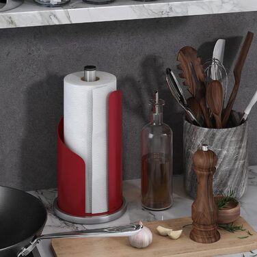 stardis Kitchen Roll Holder, Stainless Steel/Matte Coated Ø 15 cm Roll Holder Pure White