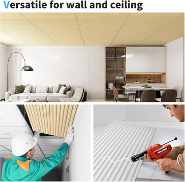 3D панелі для стін Art3d: PVC, 50x50 см, 3 м², 12 шт. (дуб, 120x60 см)