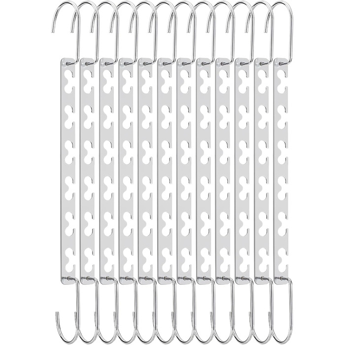 Набір з 12 штук плечиків для одягу HOUSE DAY: компактні, металеві, з антиковзким покриттям для шафи, ідеальні для організації простору, подарунок