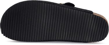 Тапочки халатні жіночі Dokela зимові, замшеві, з підкладкою, чоловічі, з корковим устілком, теплі, чорні, 42 EU