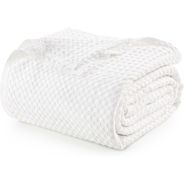 Ковдра Baumwoll Waffeldecke Utopia Bedding 300 GSM, 152x127 см, бавовна, м'яка, дихаюча, для всіх сезонів