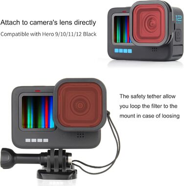 Фільтри для GoPro Hero 12 11 10 9: CPL, ND8, ND16, ND32 - комплект 4 шт.