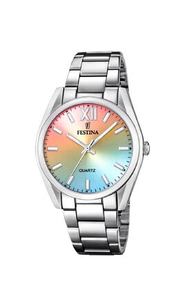 Жіночий аналоговий годинник Festina Boyfriend Collection F20622, сталь 316L, кварцовий механізм, мінеральне скло, водонепроникність 5 ATM, багатоколірний