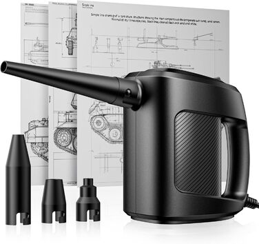 Електричний пилосос для пилу 150000 RPM - YJS350W-1. Потужний безщітковий мотор, металевий корпус
