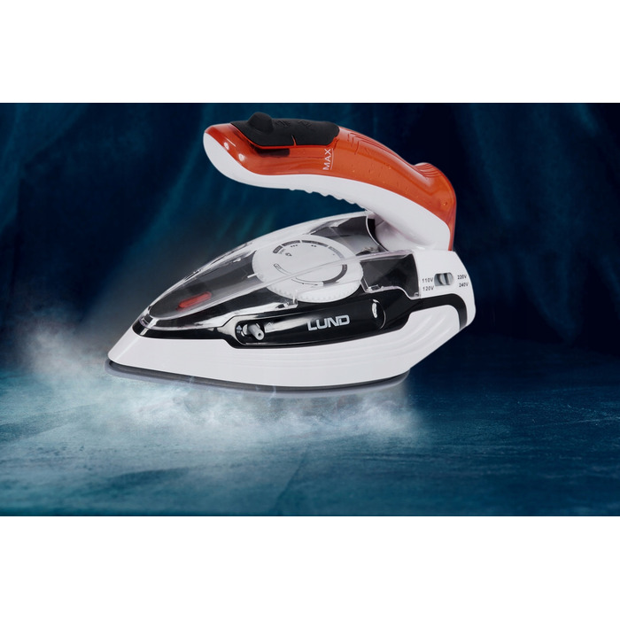 Дорожня праска 1100 Вт, складана, з керамічною підошвою та 3 режимами прасування