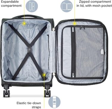 Чемодан DELSEY Paris Sky Max 2.0 Softside Розширюваний з колесами, Зелений (Набір 2 шт. (24