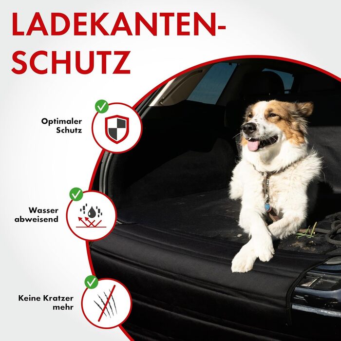 Захист вантажного простору Walser, універсальний захист бампера для собак, захист багажника для собак, килимок для багажника, захист країв багажника, килимок для захисту бампера для собак 80x64 см чорний