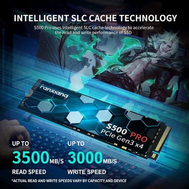 SSD M.2 256GB PCIe 3.0 (S500 Pro) - NVMe, 3500 MB/s Читання, 3000 MB/s Запис