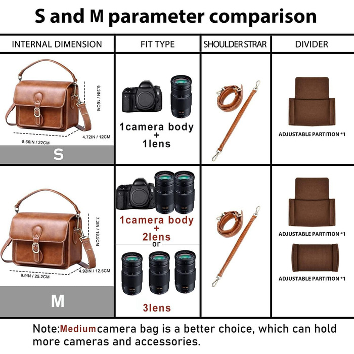Сумка для камери Cwatcun Kaeratasche - водонепроникна сумка для фотокамери Canon, Nikon, Sony (колір: коричневий)