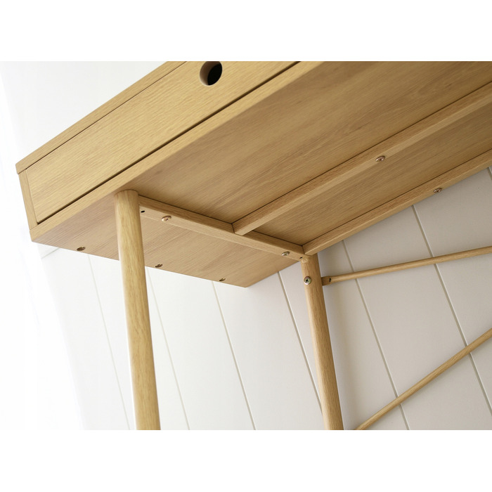Письмовий стіл Mebel-Partner прямокутний, дуб натуральний, 120x46x76 см, 2 шухляди