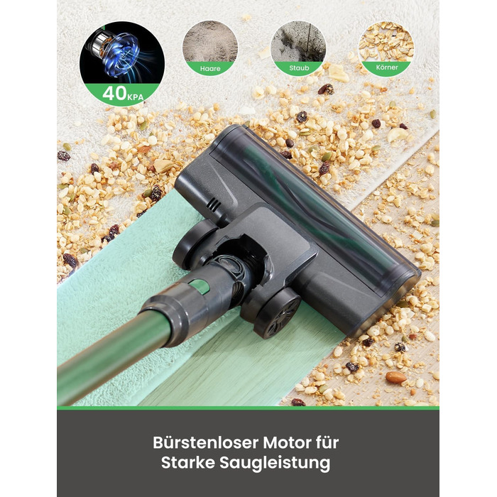 Бездротовий пилосос Vexilar 500W з акумулятором: потужний, 6-в-1, для твердих поверхонь, килимів та шерсті тварин, з сенсорним дисплеєм