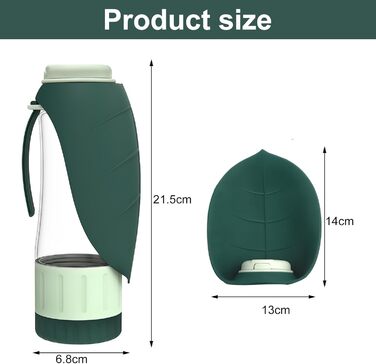 Водяна пляшка для собак 2-в-1 для прогулянок, подорожей та кемпінгу. Зручна водяна пляшка для тварин
