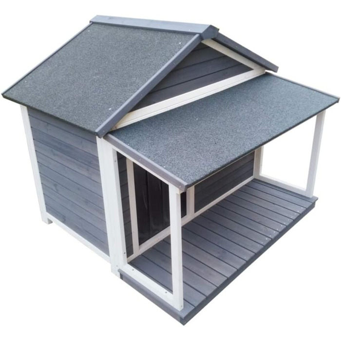 Будка для собак з масиву дерева, вологостійка, з дахом та вікном, розмір 130x118x108 см