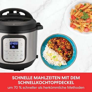 Instant Pot Duo Crisp + Air Fryer 11-in-1 Electric Multi-Cooker 5.7 L - Pressure Cooker, Air Fryer, Slow Cooker, Steamer, Dehydrator with Grill, Keep Warm and Baking Function, Stainless Steel Silver 5.7 Liter Duo Crisp + Air Fryer
