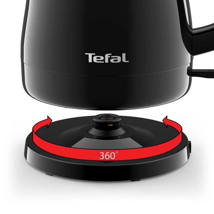 Електричний чайник Tefal KO153810, 2400 Вт, 0,8 л, чорний