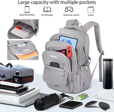 Шкільний рюкзак для дівчаток сірого кольору: стильний, місткий, для навчання та повсякденного використання