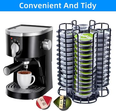 Тримач для капсул кави TegoVE сумісний з Tassimo, на 52 капсули, чорний