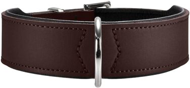 Нашийник для собак HUNTER BASIC, коричневий/чорний, шкіра, зручний у догляді