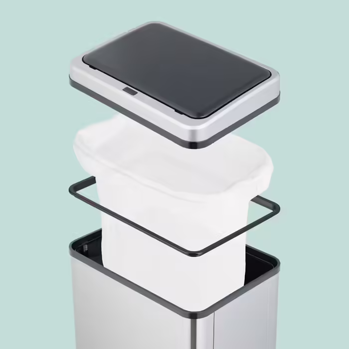 Relaxdays Stainless Steel Trash Can with Sensor