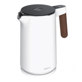 Набір Arendo: чайник та тостер - нержавіюча сталь. Чайник з регулюванням температури (45-100°C), функція підтримки тепла. Тостер на 4 тости з сенсорним дисплеєм, підставка для булочок. Матовий білий.