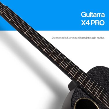 Електроакустична гітара Enya X4 Pro Mini 3/4 - Початковий набір для дітей та дорослих з підсилювачем Smart AcousticPlus, чорний колір