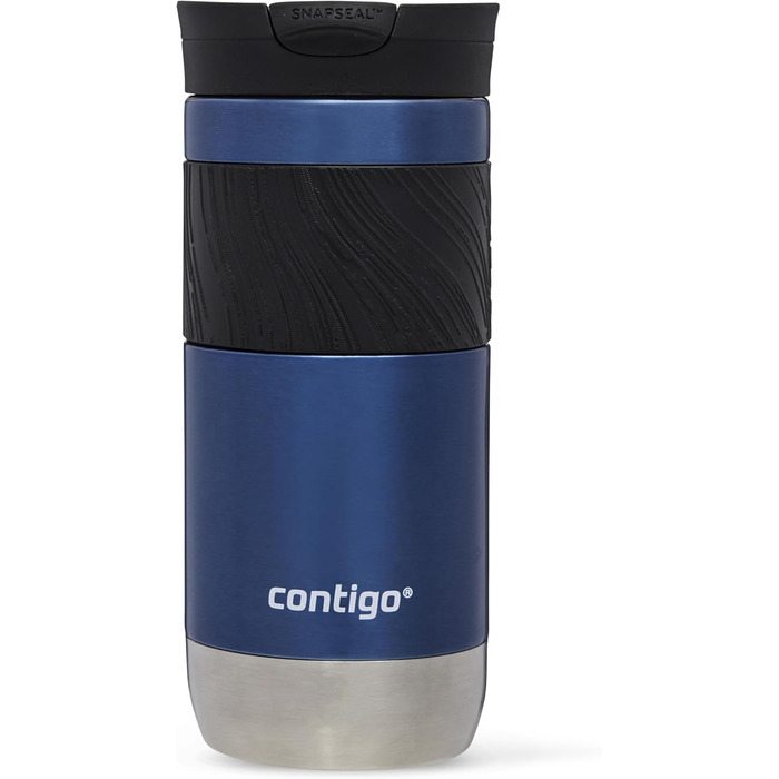 Contigo Byron Snapseal Stainless Steel Travel Mug - Leakproof, Insulated Coffee Cup - 590ml, BPA-Free