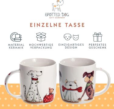 Coffee mugs with dog motifs - ceramic coffee cups - gift for dog owners and dog lovers