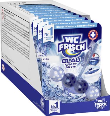 Очищувач для унітазу WC Frisch Kraft Aktiv з хлором, блокувальник запаху та освіжувач (набір 10 шт)