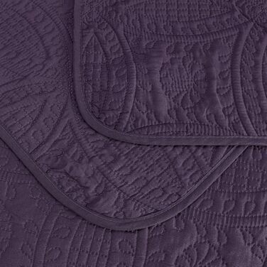 Chezmoi Collection Austin: Комплект з 3 великих пледів (Синьо-зелений) - Плед, Queen, Violett