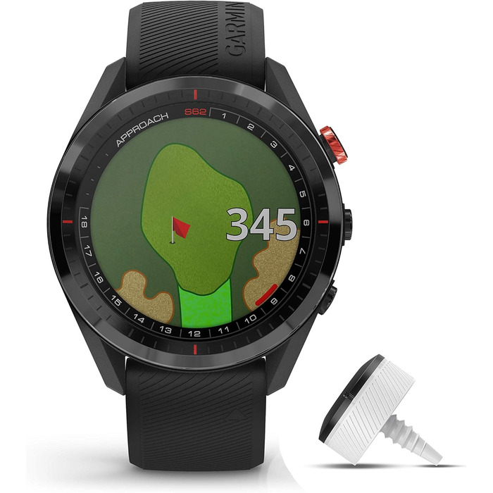 Розумний годинник Garmin Approach S62 для гольфу, білий (комплект з CT10)
