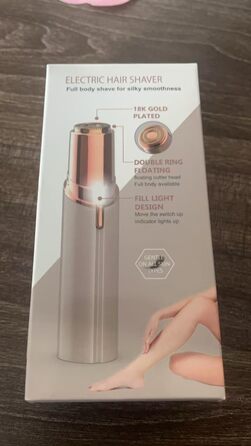 Електричний пристрій для видалення волосся на обличчі для жінок з LED-підсвічуванням, безболісний тример для обличчя, тіла, губ та підборіддя, білий